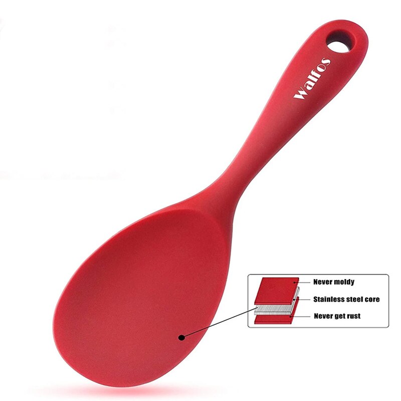 Cuchara de arroz de silicona ecológica de , paleta creativa, cuchara de servicio de comida de papa, antiadherente, resistente al calor