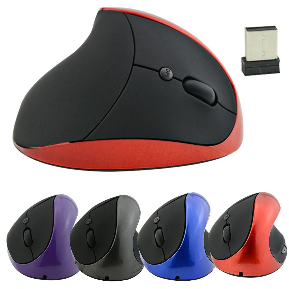 Ergonomische oplaadbare 2.4g draadloze/bedrade 6- toetsen optische verticale muis muizen computermuis