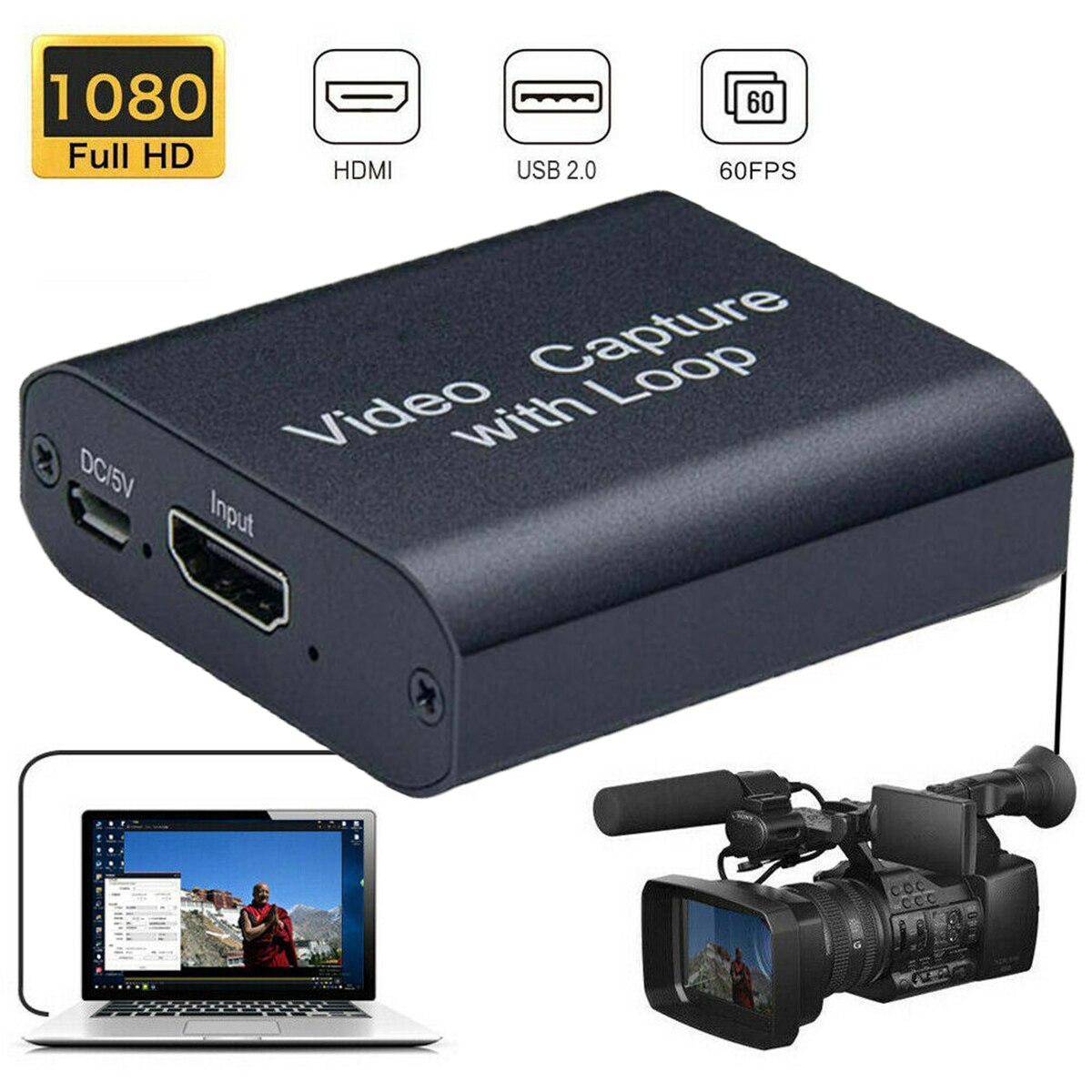 HDMI Scheda di Acquisizione Video 1080P HDMI Scheda di Acquisizione Video di Registrazione Dello Schermo di Gioco Dispositivo di Acquisizione HDMI Schede di Acquisizione Video Dropshipping