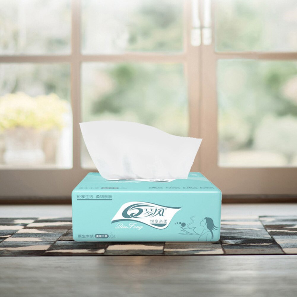 6packs Portable Cleaning Supplies Water Absorption 3 Ply Kitchen Bathroom Home Office Hotel No Aroma Wood Pulp Pumping Paper