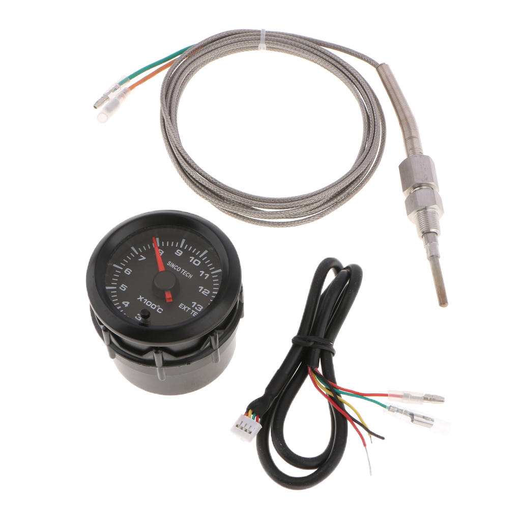 2'' 52mm EGT Exhaust Gas Temp Temperature Gauge Meter Digital 20 LED Sensor