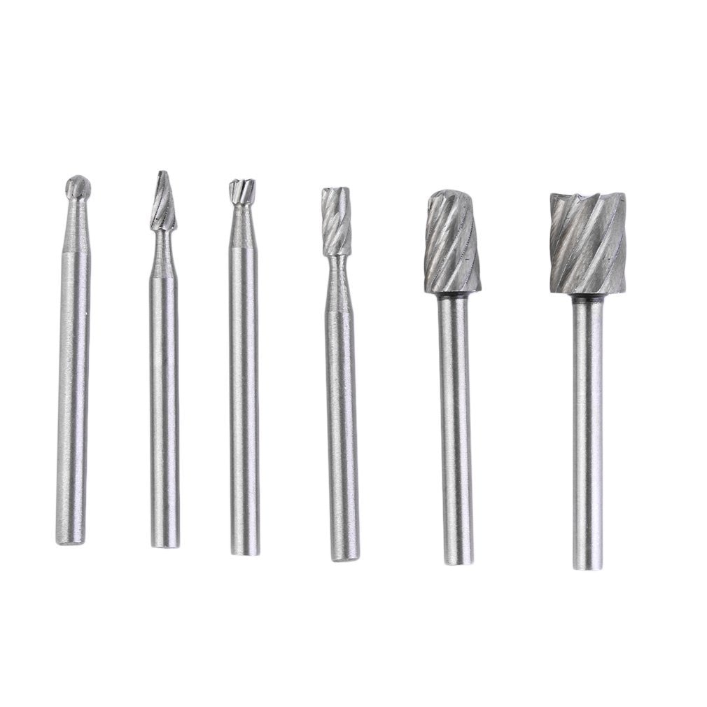 6pcs Universal HSS Routing Router Grinding Bits Burr Rotary Tool