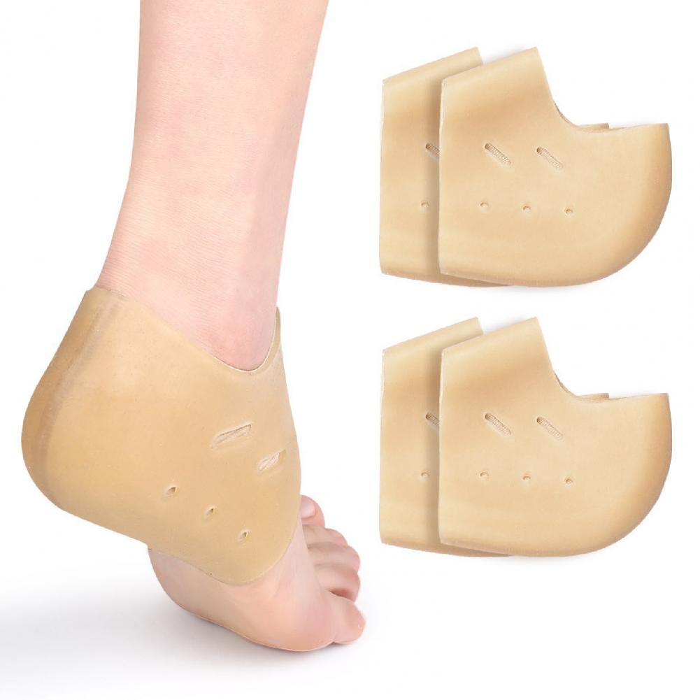 2Pcs Vrouwen Man Hak Covers Schokabsorptie Langzaam Druk Voet Pads Met Doek Langzaam Druk Voet Pads Met Doek