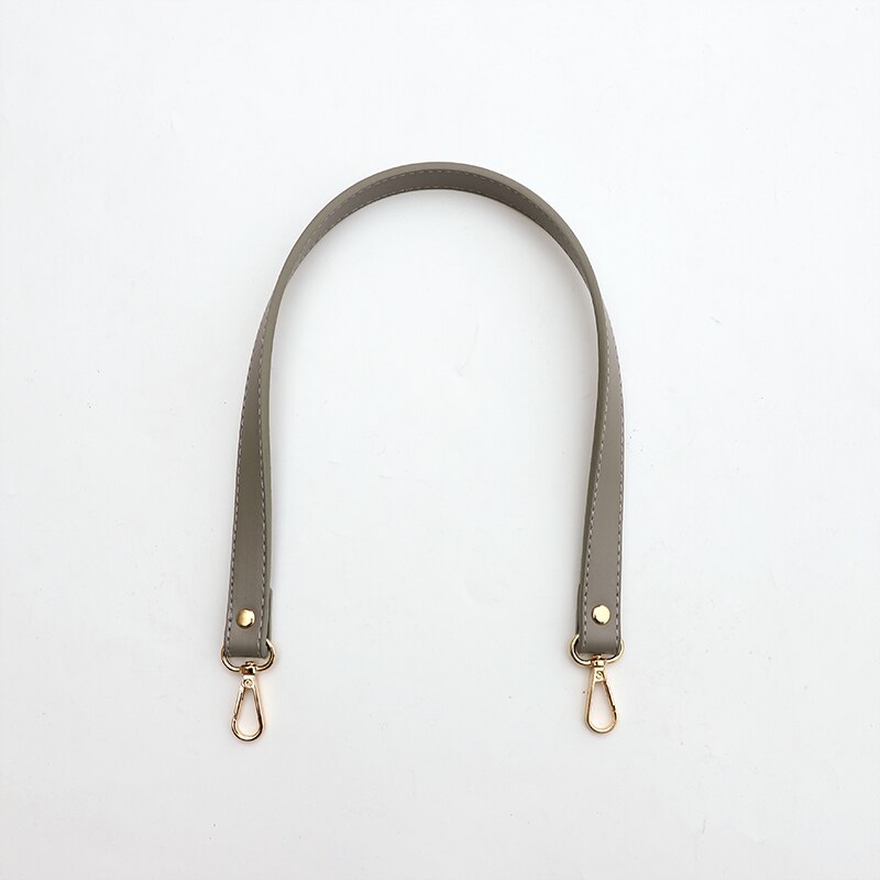 Dames pu leren schouderband zwarte handtas tas riem diy tassen handvat vervangende tas korte banden handtassen accessoires: 27- grijs