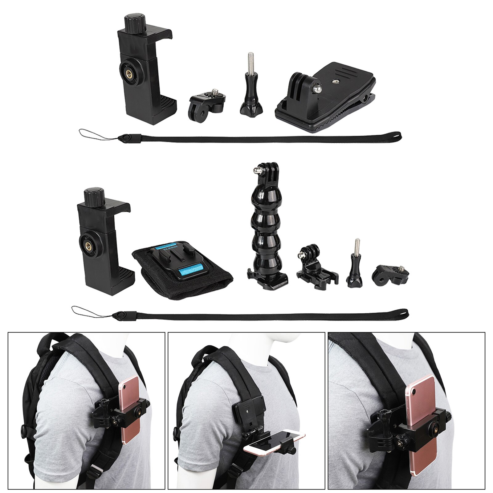 Rugzak Shoulder Strap Mount Houder Telefoon Klem Voor Mobiele Telefoons Max 7"