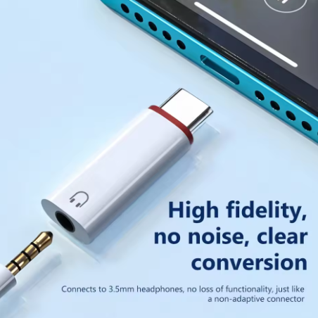 1-2pcs Type c To 3.5mm Earphone Adapter 3.5 Jack USB C Audio Converter for iPhone 15 Huawei C to 3.5mm phone Connector