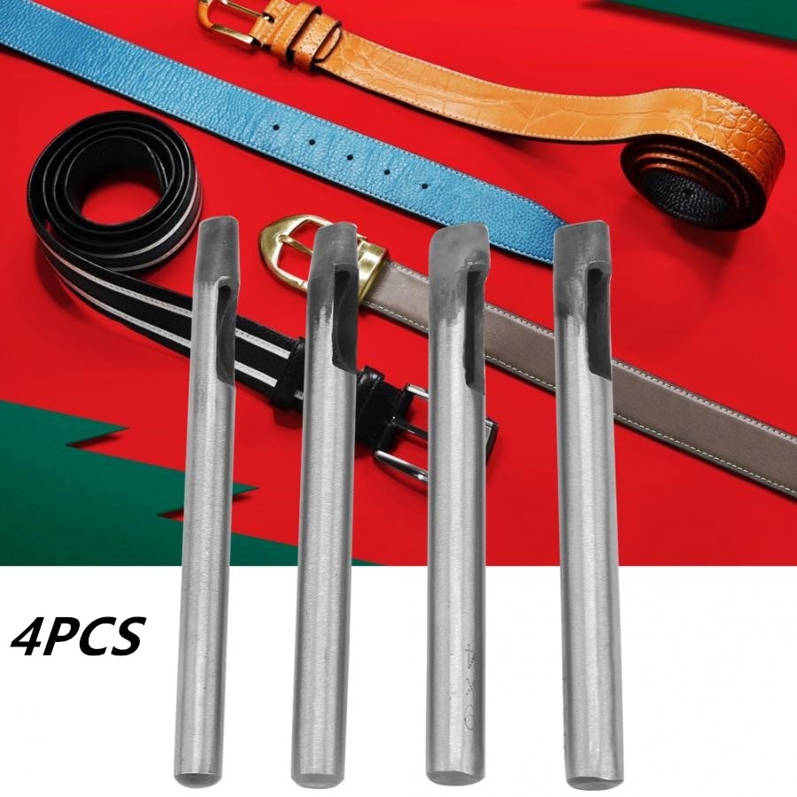 Jeu de poinçons pour trous d'artisanat du cuir de 4mm | Trou ovale en forme d'oillet, outil de poinçonnage, perforateur à main, poinçon pour cuir