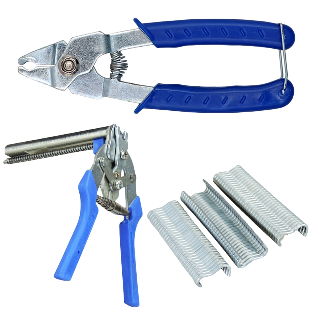 Repair Tool 1PC Hog Ring Plier Tool 600pcs M Clips Chicken Mesh Cage Wire Fencing Crimping Solder Joint Welding Hand Tools