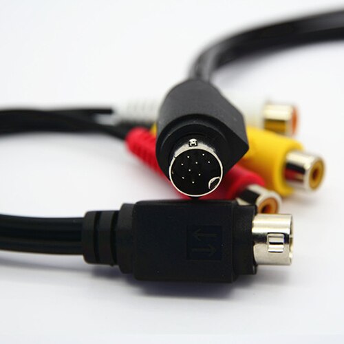 MMI AV Cable 9 PIN S-VIDEO to 3 RCA COMPONENT FOR TV ADAPTER cord cable