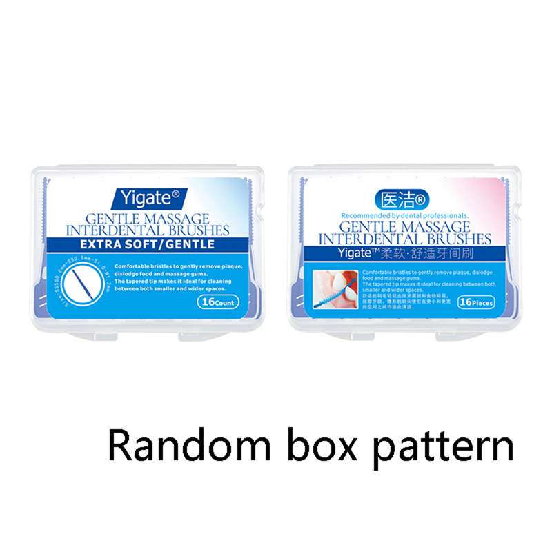 16 Stks/doos Zachte Siliconen Interdentale Borstelen Schoonmaken Floss Volwassen Tandenborstel Tandenstoker Voor Orale Zorg Tandvlees En Tanden Reinigen