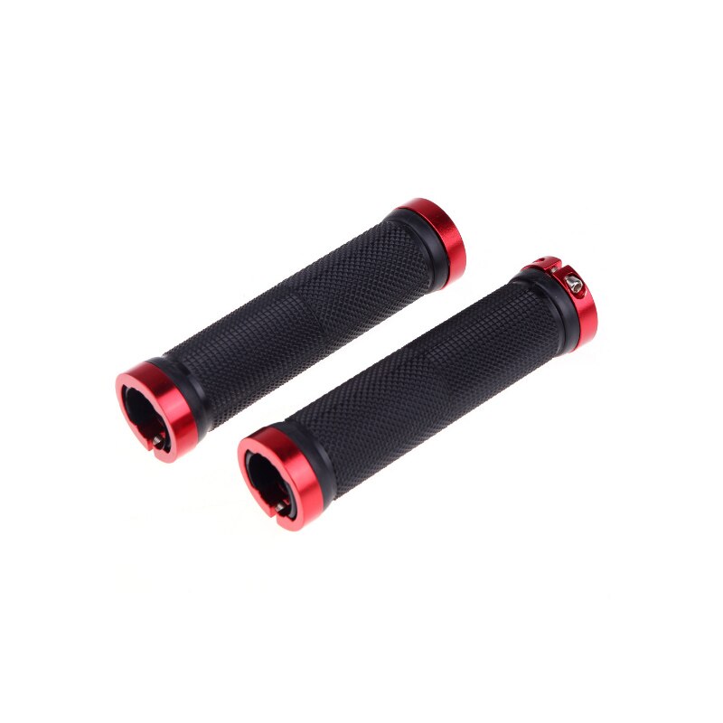 Fietsstuur handvatten mtb fiets stuur grip rubber antislip ergonomisch mountainbike onderdelen zwarte propalm bar ends: Rood