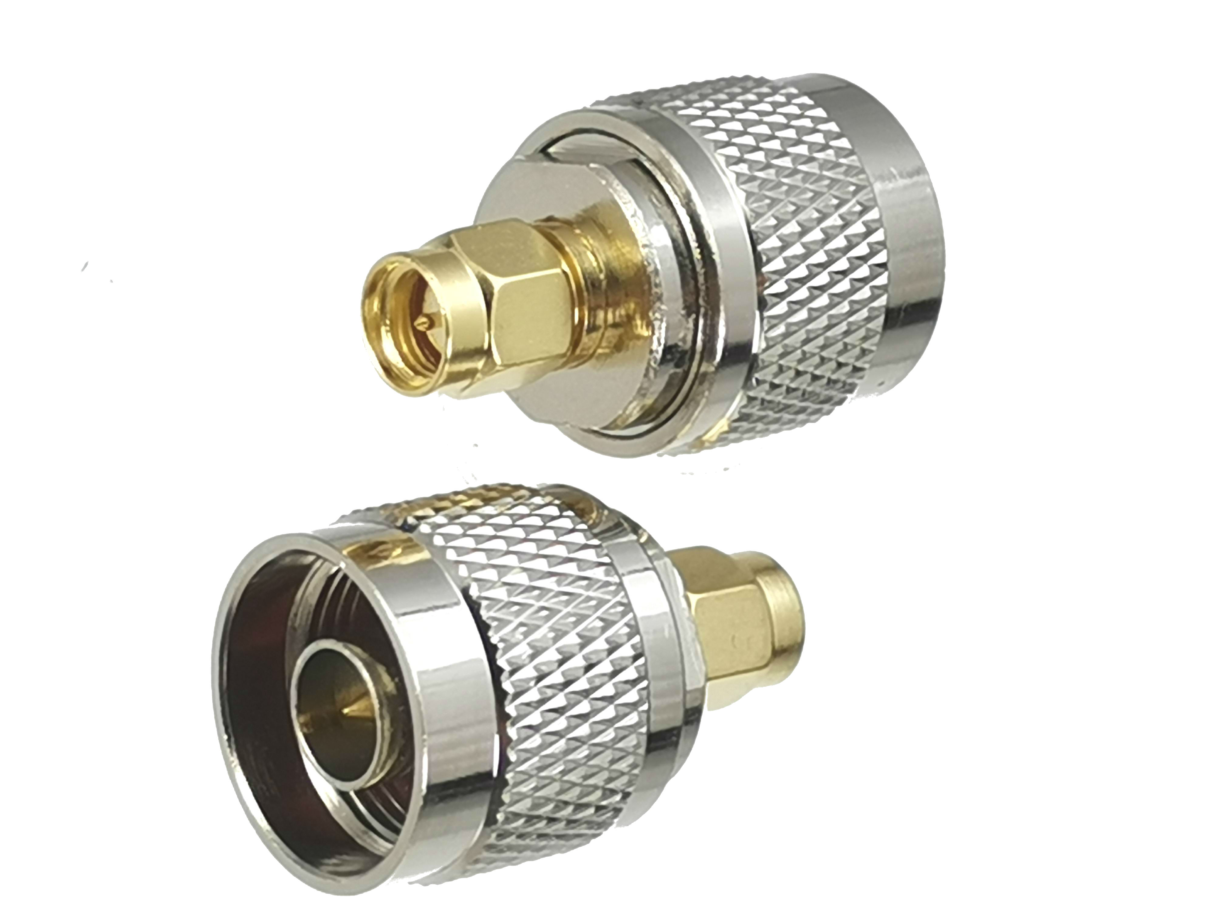 1pcs Connector Adapter N to SMA RP SMA Flange &amp; Bulkhead Male Plug &amp; Female Jack Wire Terminal RF Coaxial Converter: Type 14---1pcs