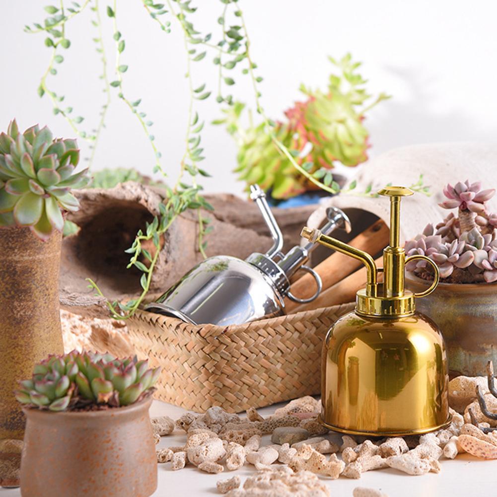 Watering fles nordic engels-stijl vintage messing succulenten kleine gouden tuinieren spuiten kan 300ml gieters voor bloemen