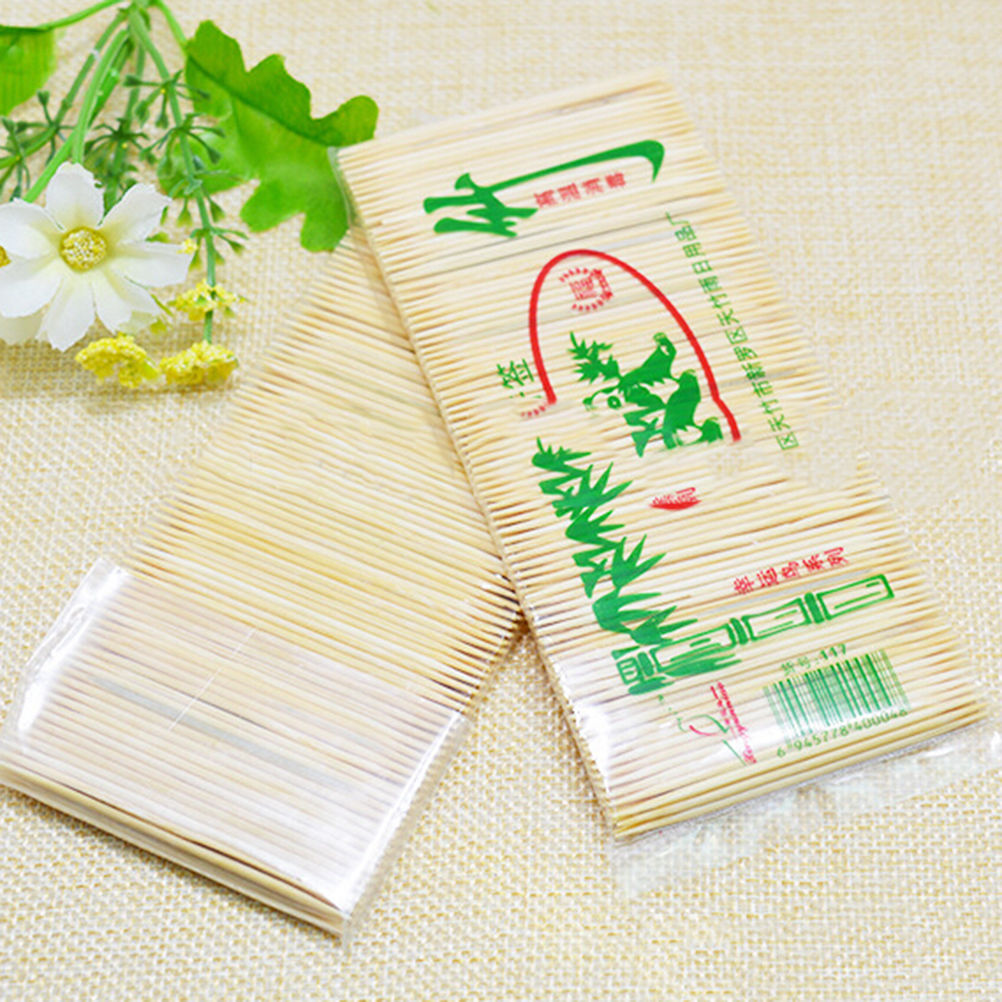 1Pack Bamboo Toothpicks Oral Wooden Tooth Pick Care