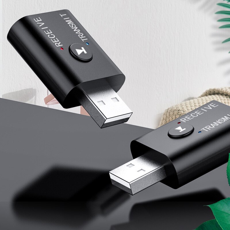 2 in 1 Bluetooth 5.0 USB Adapter Transmitter Receiver,for Wireless Mouse Keyboard Speaker
