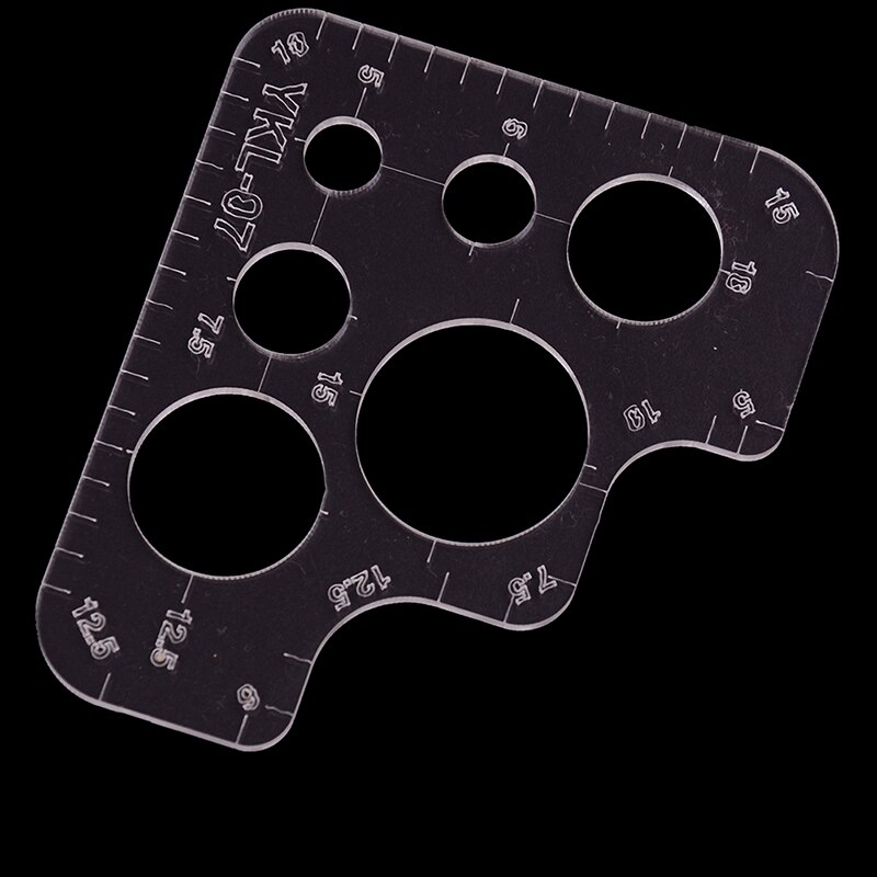 Règle arrondie en acrylique R, outil de bricolage, modèle pleine taille pour règle de dessin en cuir fait à la main