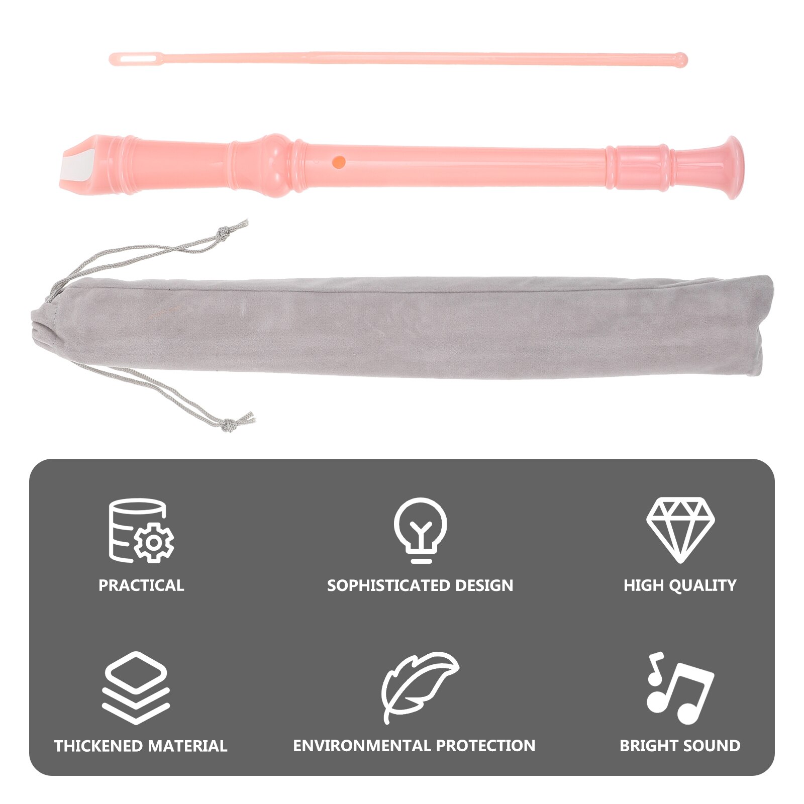 1 Set Kids Soprano Recorder 8 Hole Clarinet Durable Student Clarinet )