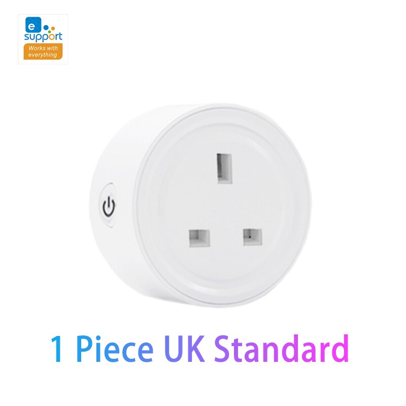 EWeLink ZigBee Smart WiFi Plug Socket For Samsung SmartThings Remote Voice Control Socket Outlet Work With Alexa Smart Home: 1 Piece UK