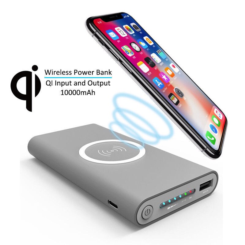 Qi Wireless Charger Power Bank 10000mAh For iPhone X 8 Plus Samsung S8 S9 Plus Wireless Charging pad Portable External Battery