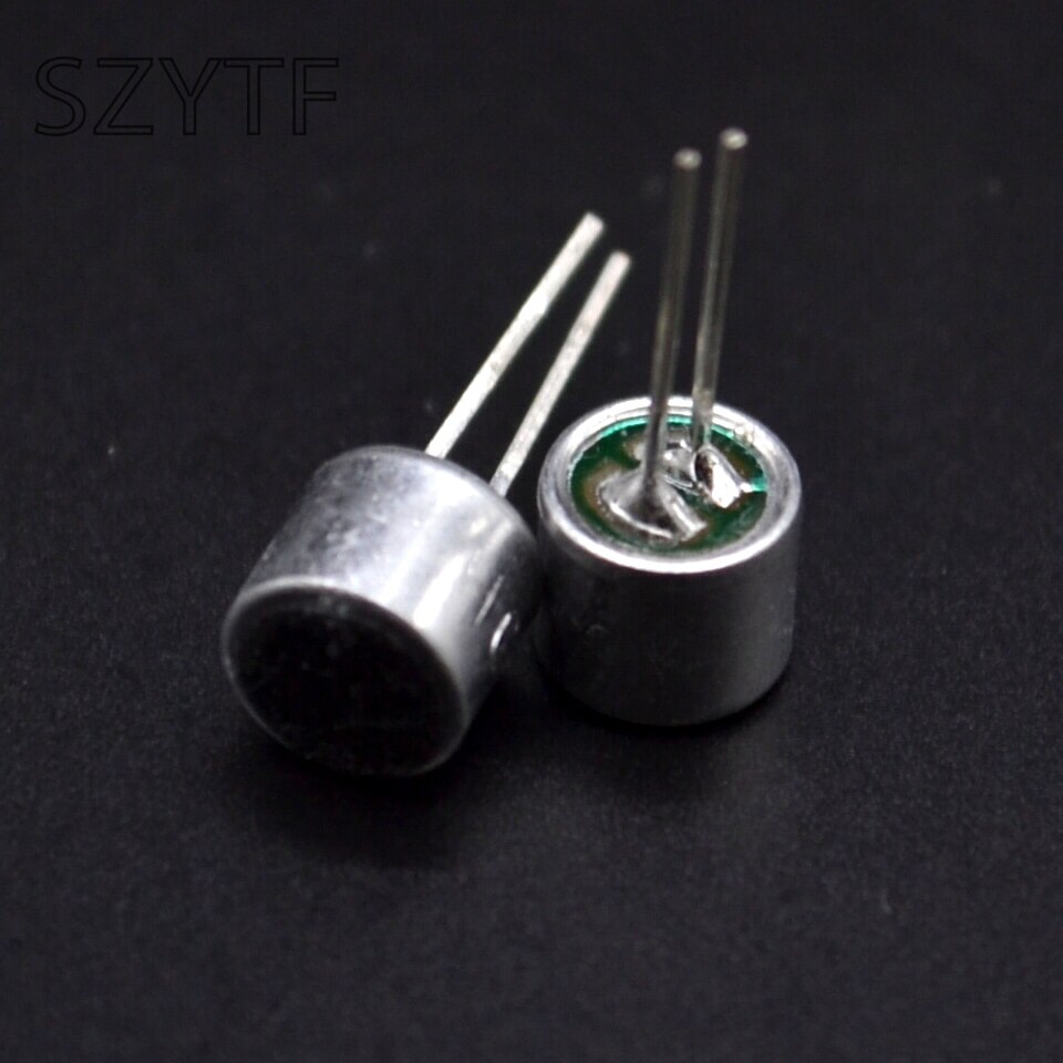 Condensador de micrófono electreto, 6x5mm, 52DB con 2 pines, 20 unids/bolsa