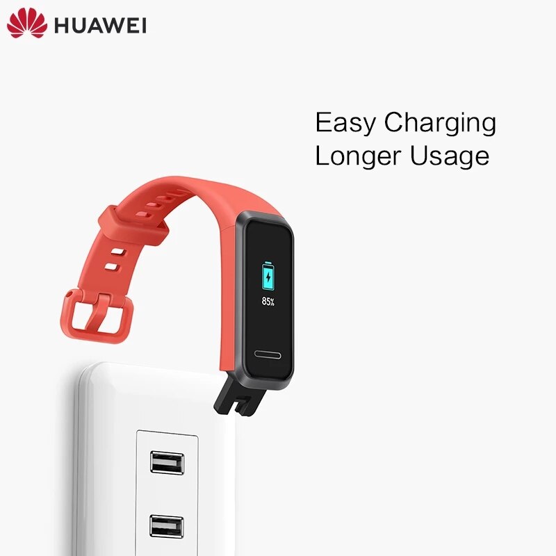 Original Huawei Band 4 Smart Band Bracelet Heart Rate Sleep Monitor USB plug Charge 5ATM Waterproof Smart Watch Long Standby