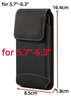 Yiang mærke mænd universal oxford klud talje taske bælte klip hylster fanny pakke holdbar udendørs mobiltelefon pose 4.7 ~ 6.5 tommer: 5.7-6.3 tommer