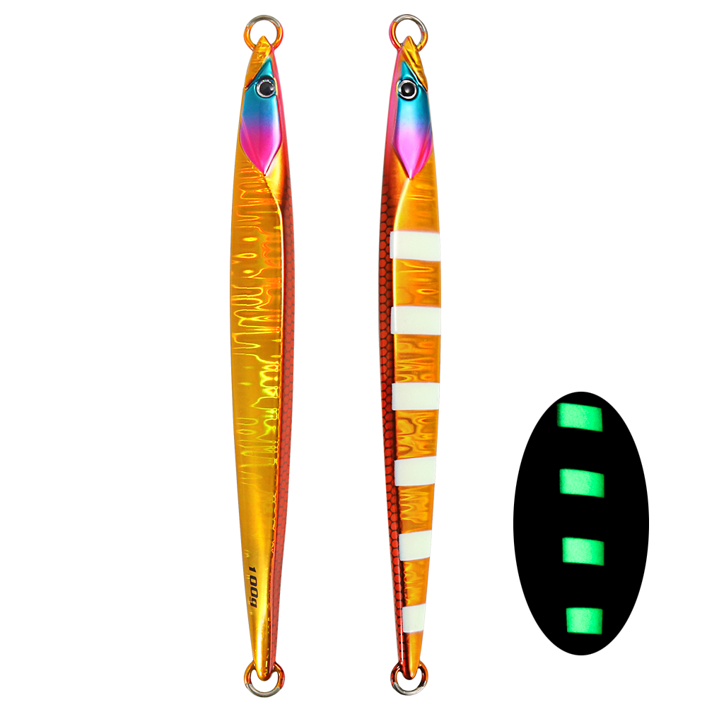 JIGGING PRO 100g 120g 150g Vertical Jig Speed Metal Jig Asymmetrical Jigging Lure Saltwater Fishing Bait: 40mm / Yellow