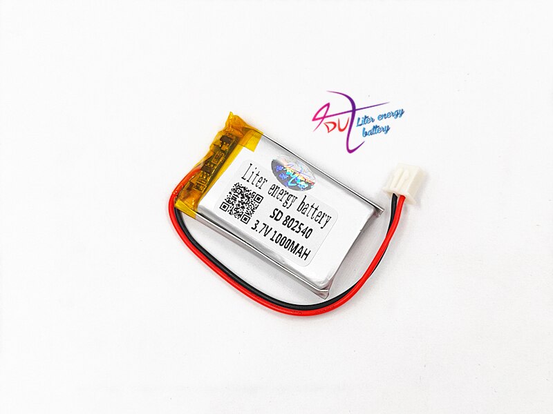 JST XH 2.54mm 802540 3.7V 1000MAH lithium polymer battery 852540 scan code instrument speaker driving apparatus