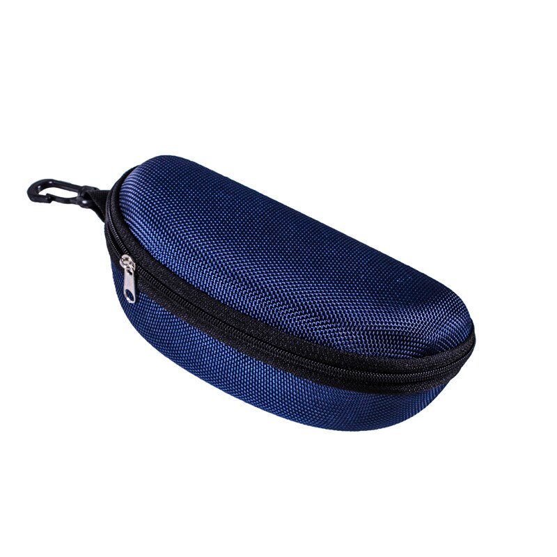 Portable Sunglasses Reading Glasses Carry Bag Hard Zipper Box Travel Pack Pouch Case: Deep Blue