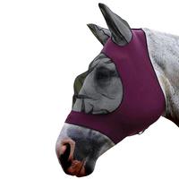 Suministros para mascotas máscara de malla desmontable para caballos con cubierta Nasal máscara para moscas de caballo máscara de cara completa para nariz antimosquitos con cremallera