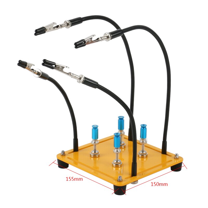 Pince magnétique universelle de fixation de support de carte PCB pince crocodile de bras de gabarit pour le Microscope trinoculaire aidant la réparation de soudure de main