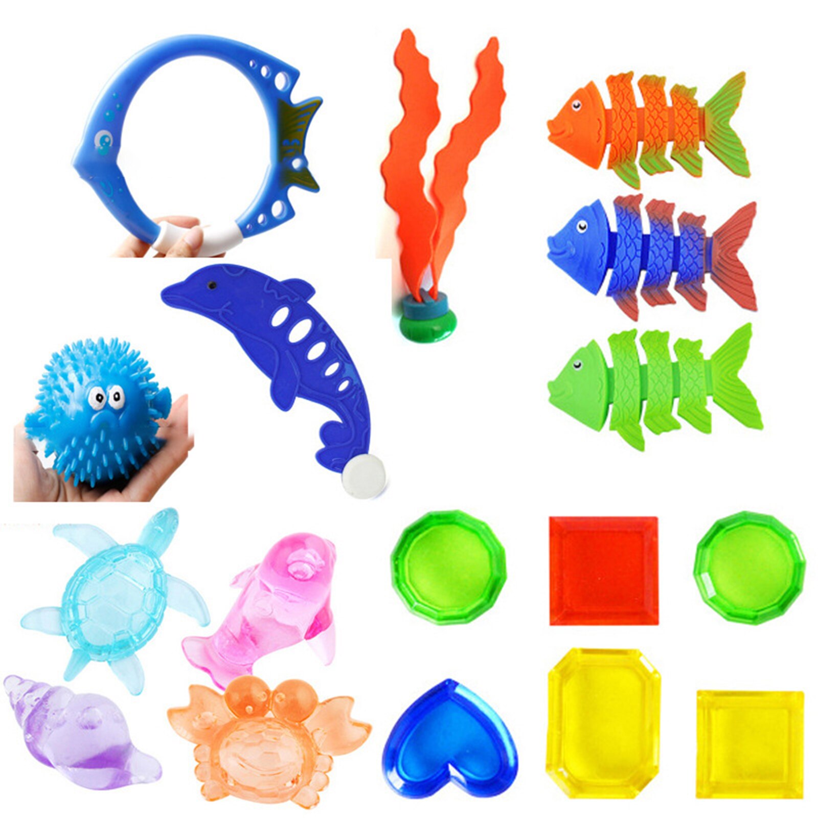 Anneaux Piscine Enfant Plongée Sous-marine Jouet Piscine Gliding Shark