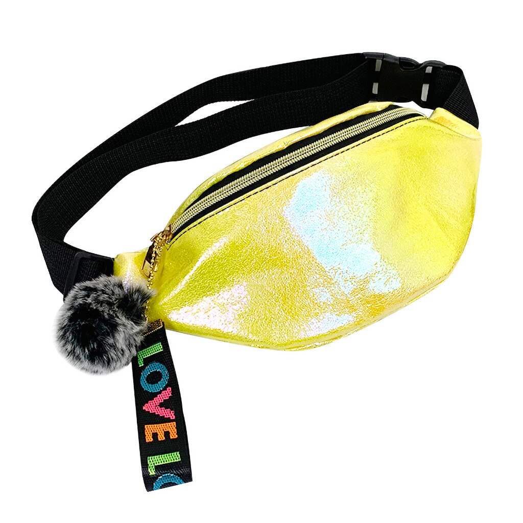 Women Waist Pack Fanny Pack Unisex Men Women belt bag Solid Simple Coin Pouch Travel Sport Small Large Capacity Shoulder Bag: Yellow