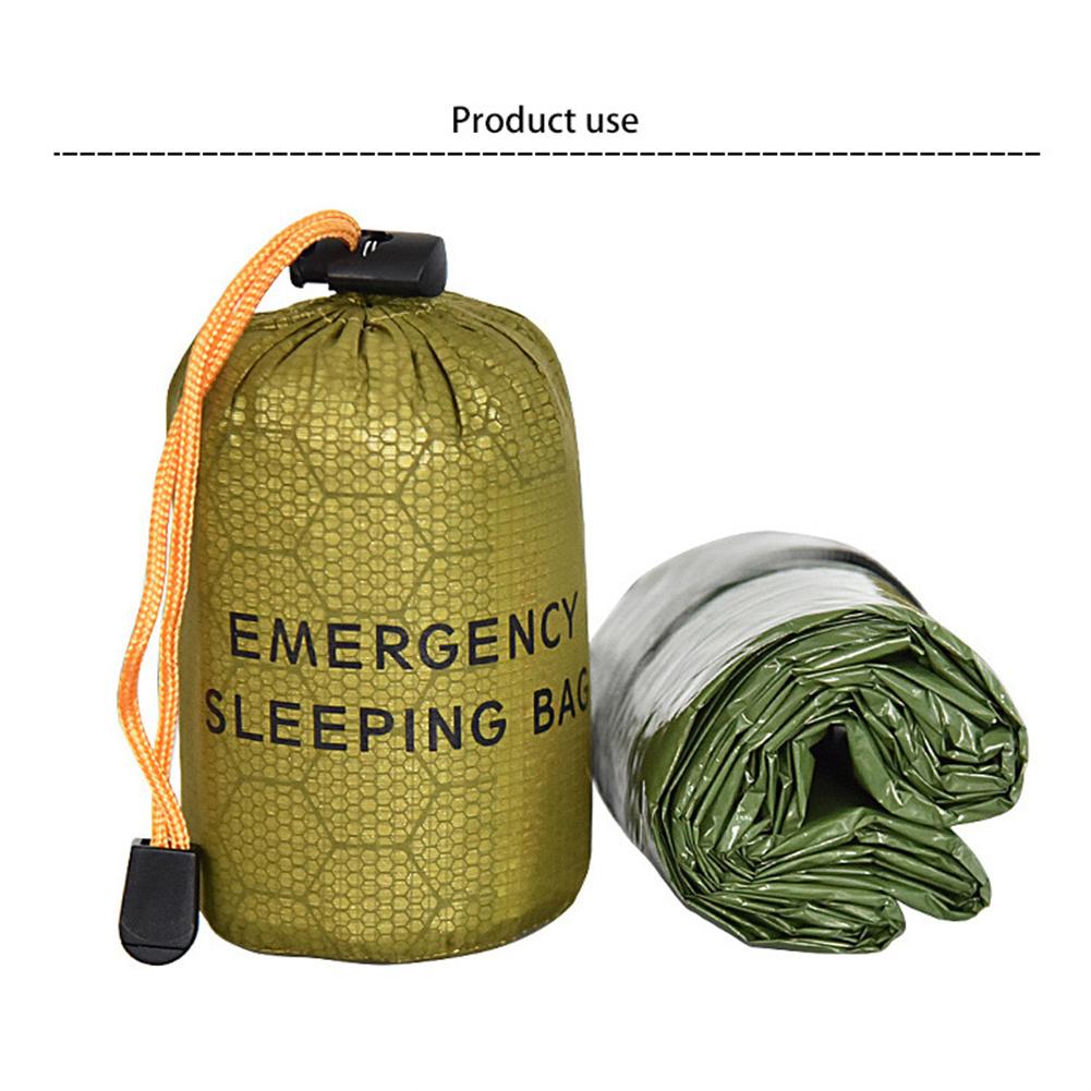 Emergency Slaapzak Ehbo Rescue Deken Met Fluitje + Kleine Buitenste Zak Ultifunctional Waterdichte Opslag: tail clip outer bag