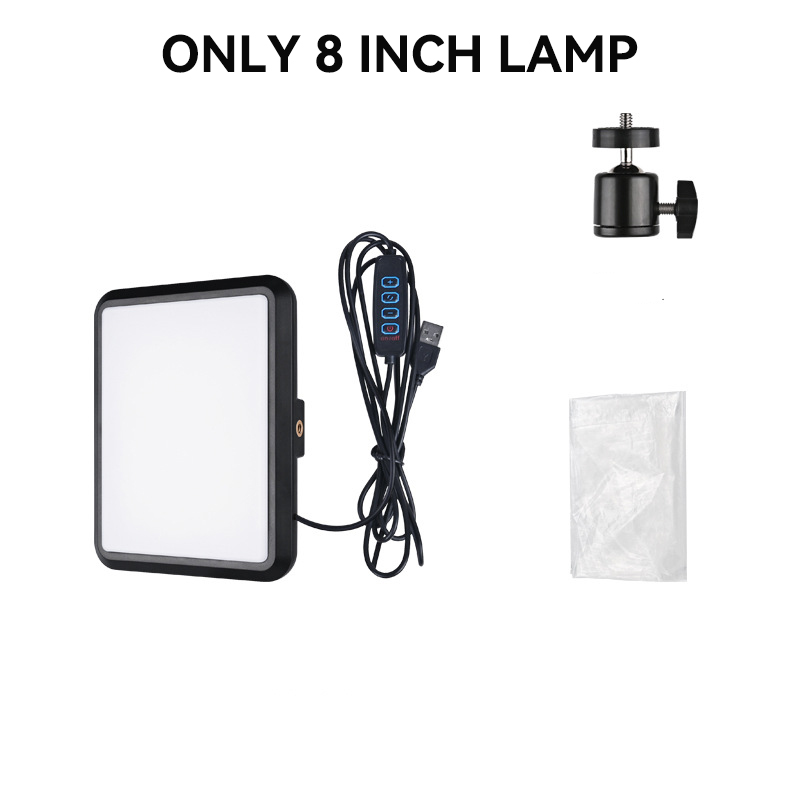 Luz LED de vídeo con soporte de trípode , Panel de iluminación regulable con Control remoto, lámpara de relleno para fotografía en vivo y estudio fotográfico: Peach blossom