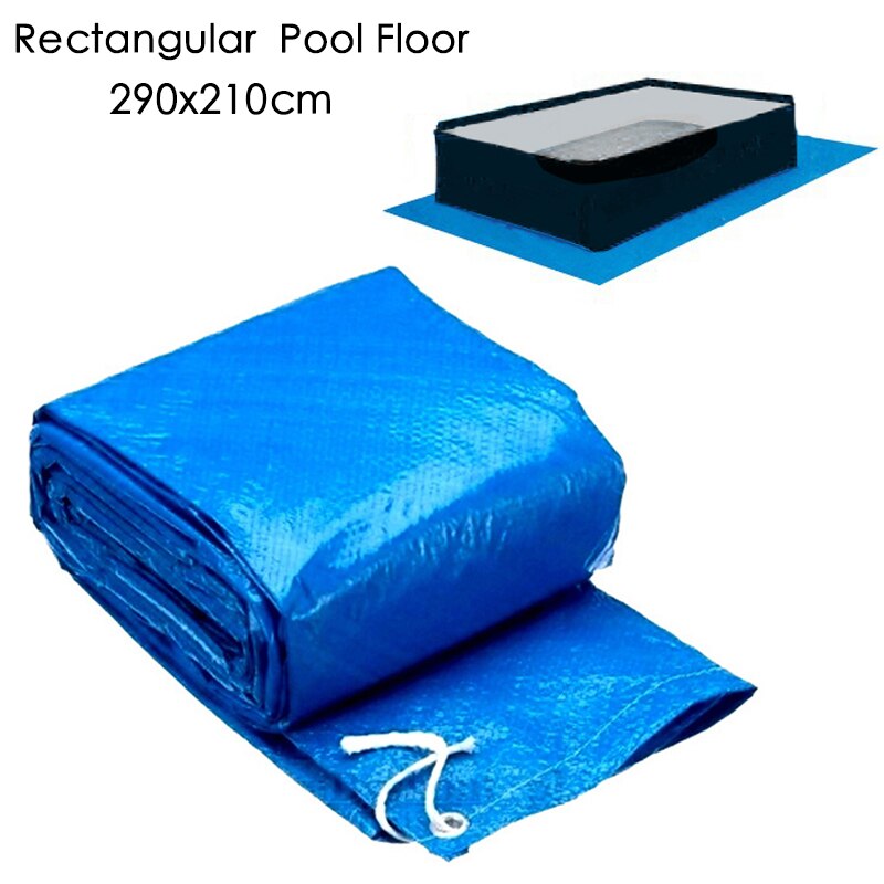 Ship in 24 hours 6/8/10ft Round Swimming Paddling Pool Cover Inflatable Rope Rectangle/Round Swim Pool Cover: Rectangle 290 210cm