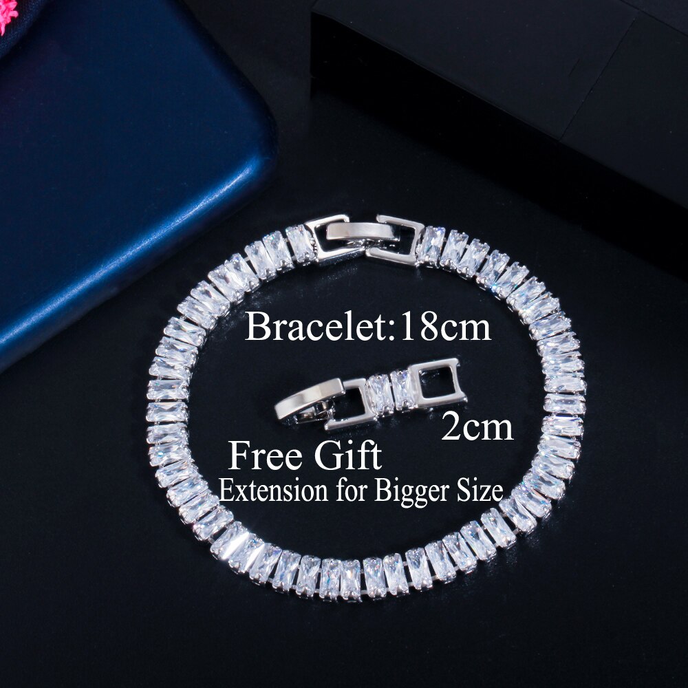 CWWZircons – ensemble de bijoux pour femmes, accessoires de Costume, en zircone cubique de dubaï, pour soirée et mariage, Noble, T508