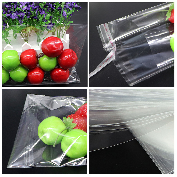 100Stck/8x10-8x32cm transparent selbst-Klebstoff versiegelt tasche OPP kunststoff glas tasche Süssigkeit und schmuck verpackung tasche