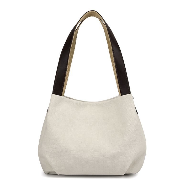 Zachte Canvas Luxe Handtassen Vrouwen Tassen Handtassen Schouder Messenger Bag Dames Handtas Schoudertas Purse: Beige