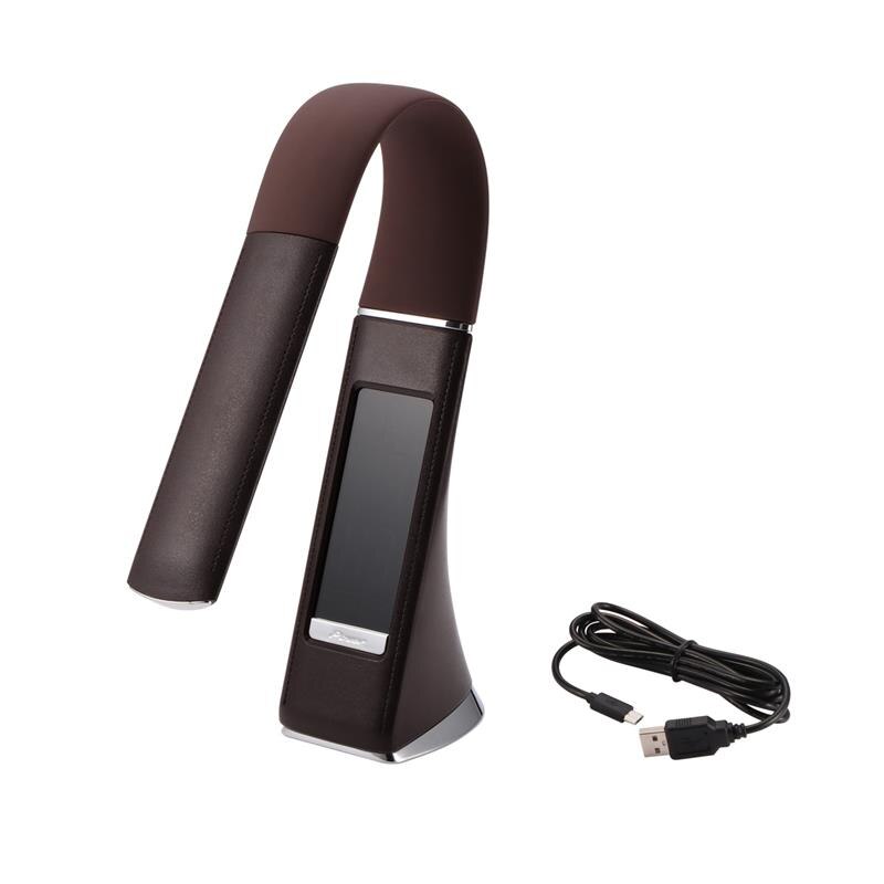 5W LED licht dimmen touch haut textur lesen licht mit wecker schwarz kreative business tisch led lampe tisch lampe