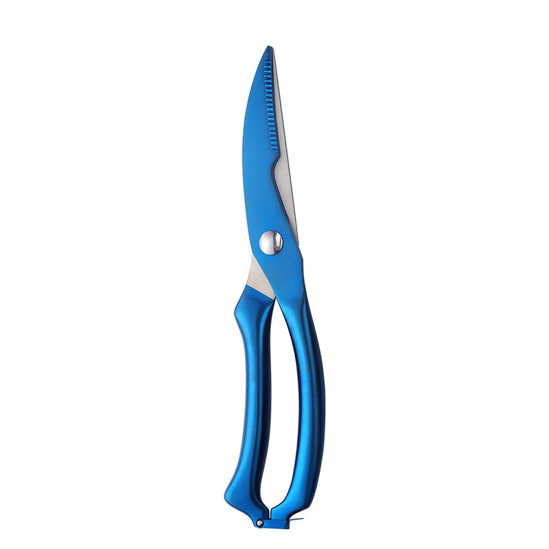 9.8 ''in Acciaio Inox Forbici Da Cucina Potente Osso di Pollo Forbici Cutter Cuoco Cesoie Pesce Anatra Taglio Chef Forbici Coltello Strumento: blue / 2PCS