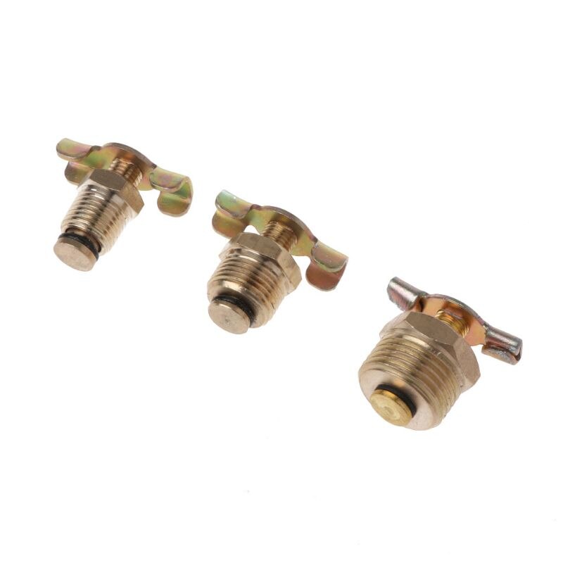 NPT 1/4" 3/8" 1/2‘’Solid Brass Drain Valve Compressor Air Tank Port Fittings Petcock Water Drain Valve Replacement Part