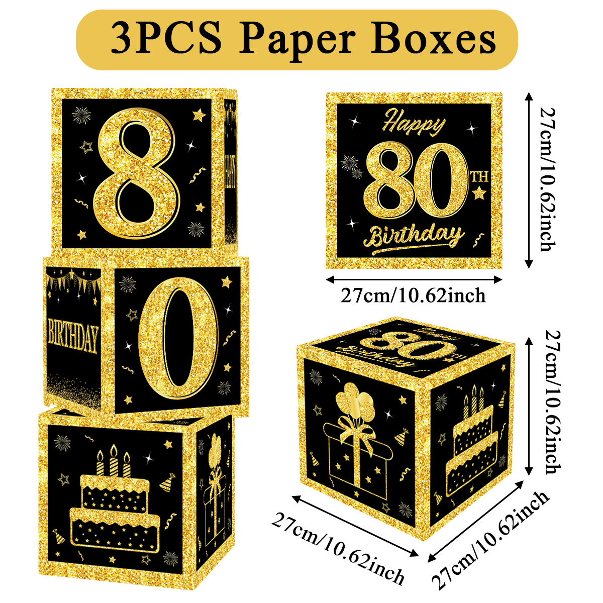 Zwart Goud Verjaardag Nummer Papier Doos Gelukkig 18 30 40 50 60 Jaar Oude Verjaardagsfeestje Decoratie Kinderen Volwassen Verjaardagsfeestje levert: Bruin