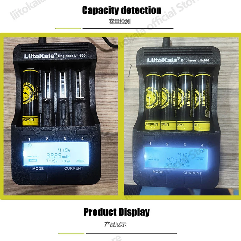 Liitokala 18650 4000 mah oppladbart batteri med høy kapasitet 3.7v litium-ion-batteri til lommelykt og hodelykt med pcb