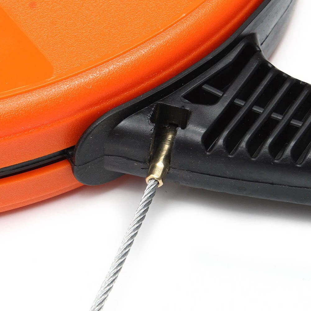 30m Portable Fiberglass Fish Tape Conduit Measuring Electrical Non-Conductive Tip Pulling Wire Cable Reel Puller Fishing Tool