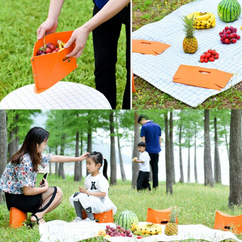 Outdoor Portable Three-legged Stool Folding Beach Chair Fishing Stool Park Bench