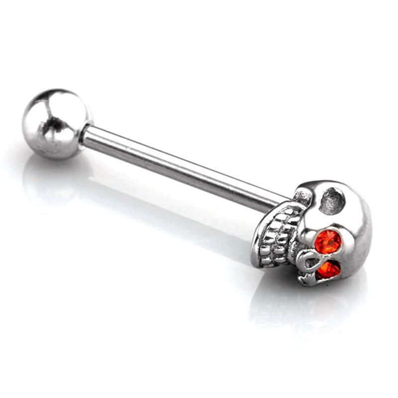 1Pcs Tong Ring Vibrerende Rvs Unieke Piercing Tool Stud Barbell Tong Ringen Voor Vrouwen Mannen Lichaam Sieraden: 06