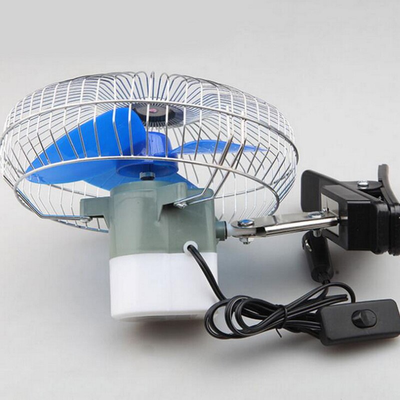 Low Noise Summer auto Mini Electric Car Fan Air Conditioner Portable 8 inch 12-24 V 25W Vehicle Cooling Fan