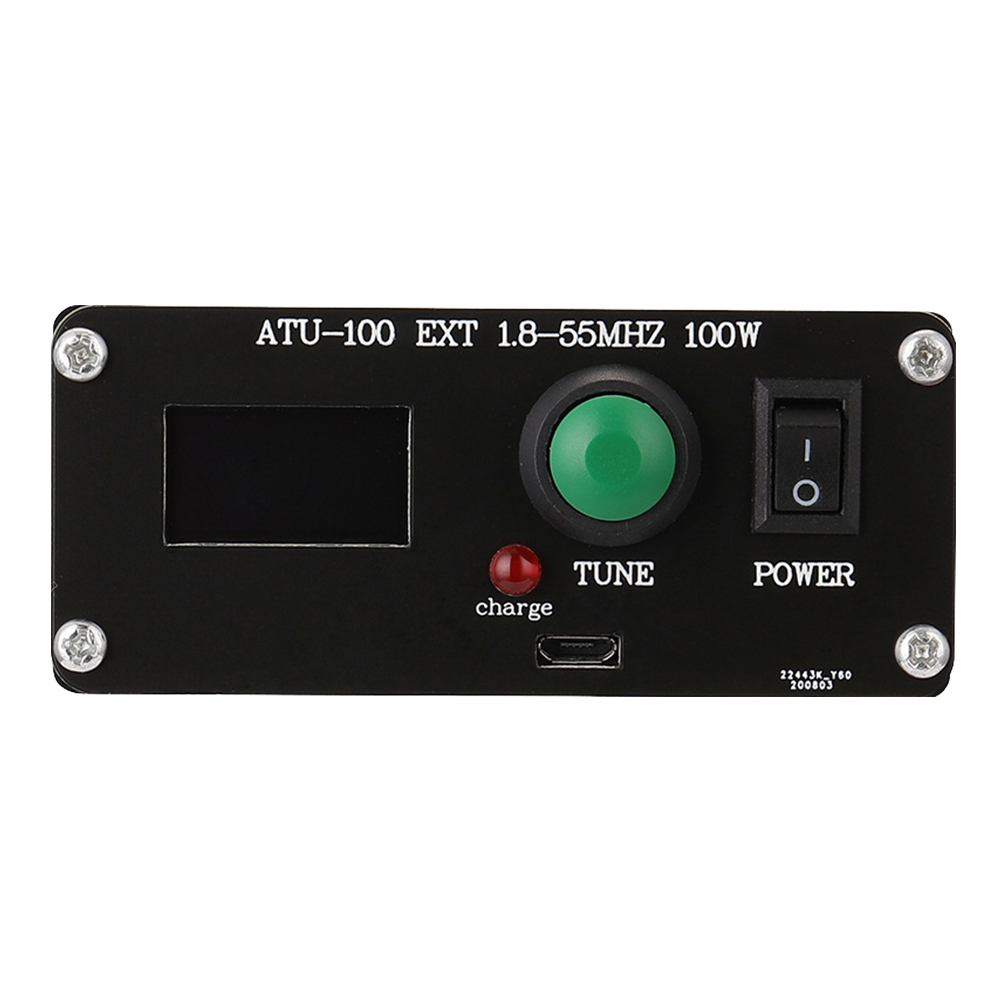 Sintonizzatore per antenna Mini automatico per apparecchiature radio 1,8~55 MHz 0,96 pollici con alloggiamento Sintonizzatore per antenna ATU‐100 Sintonizzatore per antenna 1,8~55 MHz: Default Title