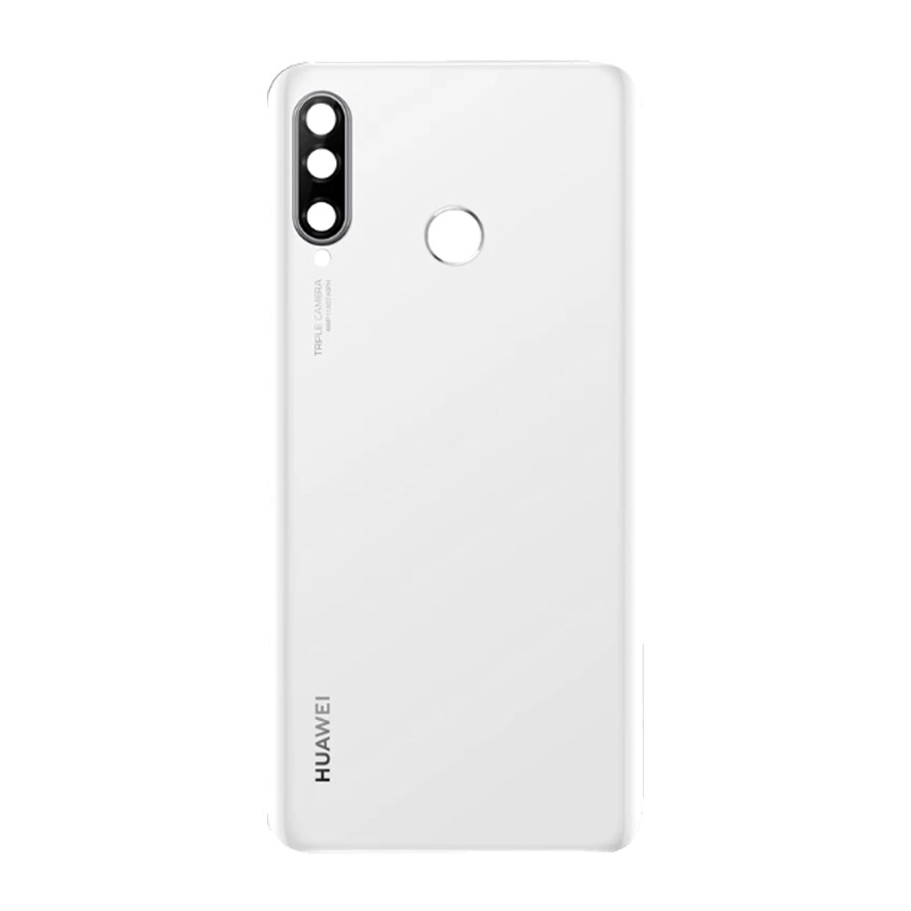 6.15" Back Cover For Huawei P30 Lite Back Battery Cover Nova 4e Rear Glass Door Housing Case For Huawei P30 Lite Battery Cover: 24MP White